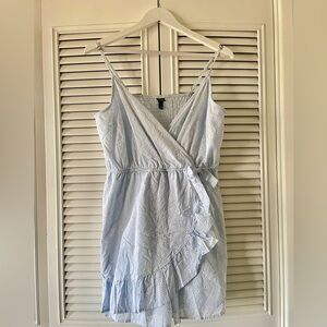 Wild Fable Womens Blue Daisy Floral Wrap Ruffle Romper SZ XL